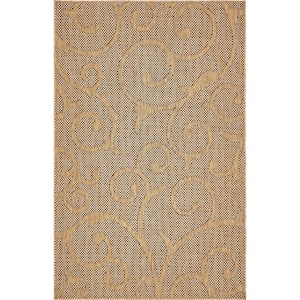 Outdoor Vine Light Brown 5' 0 x 8' 0 Area Rug