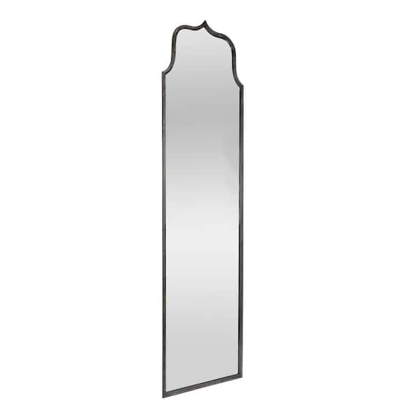 Storied Home 17.75 in. W x 70.12 in. H Metal Distressed Black Floor Length Wall Mirror
