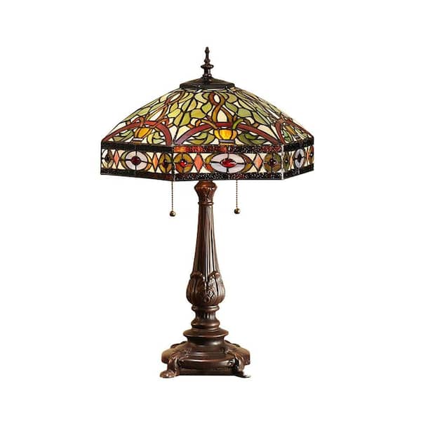 Home Decorators Collection Oyster Bay 23 in. Multi Conservatory Medium Table Lamp