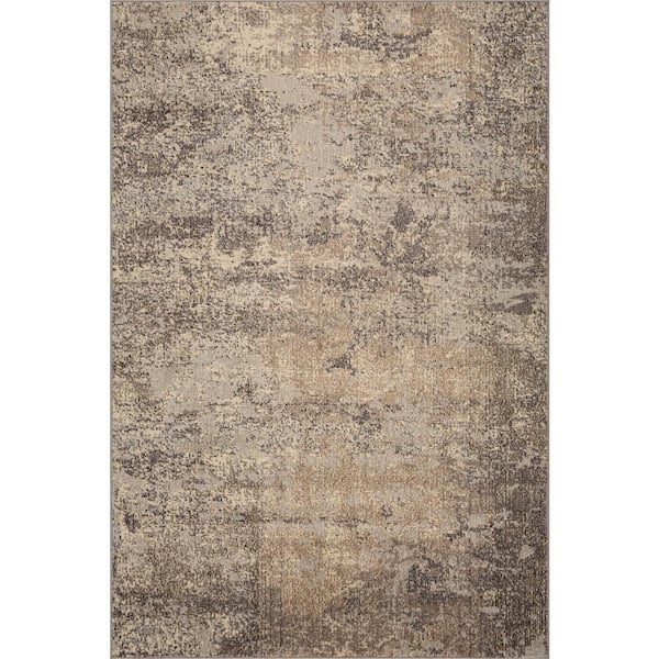 Monet Modern Abstract Area Grey 8 ft. x 11 ft. Indoor Area Rug