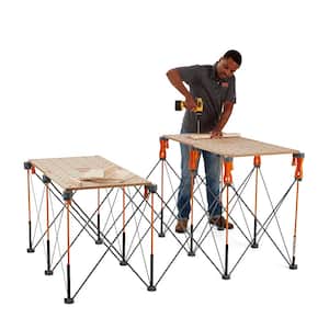 30 in. x 48 in. x 72 in. Steel Centipede Work Support Sawhorse with Accessories