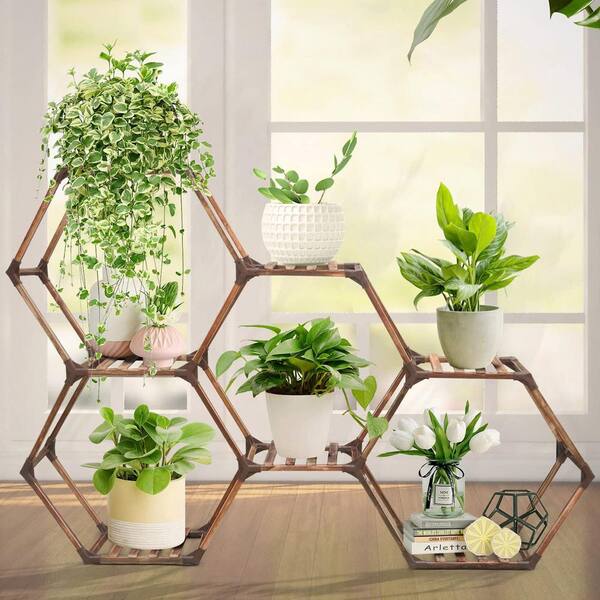 FAWEY TRED INC 20 in. H Hexagonal Plant Stand, Indoor Outdoor