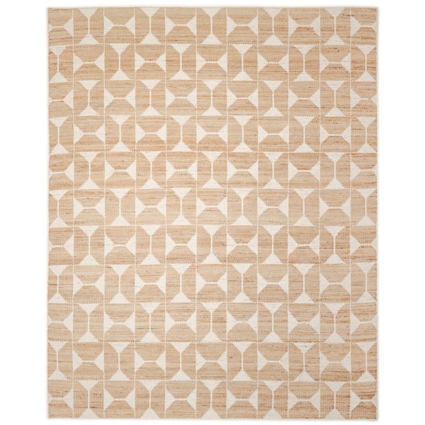 Elle Ivory 3 ft. x 5 ft. Geometric Indoor Area Rug