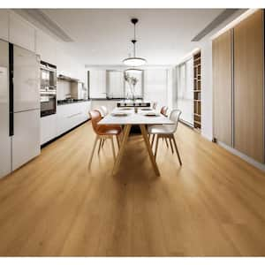 Hillcrest Tan 14 mm T x 9.33 in. W HDF Waterproof AC5 Click Lock Laminate Wood Flooring (23.19 sq. ft./case)