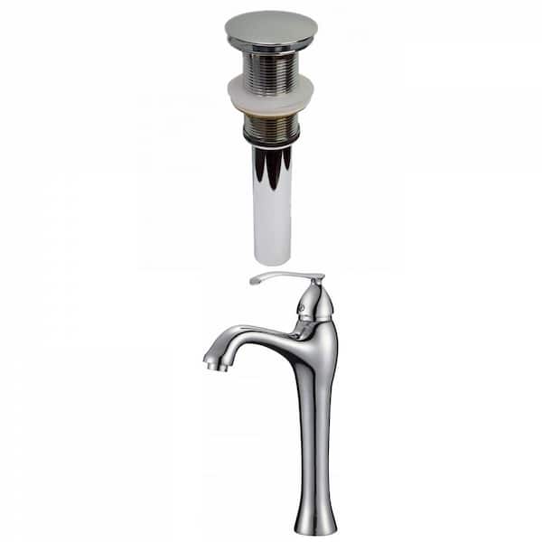 Unbranded Katrina Single Handle Vessel Sink Faucet with Pop-Up Drain in Brushed Chrome 16GS-29482