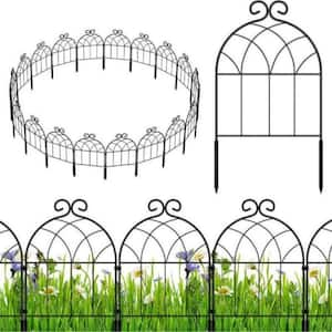 Decorative 20-Pack, 12.8 ft. L x 22 in. H, Rustproof Metal Garden Fence No Dig Fencing Border