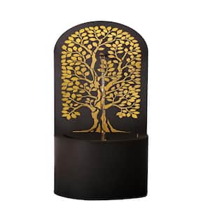 Hollow Carved Tree Fountain with LEDS