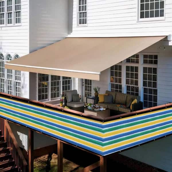 Privacy Fence Screen Heavy Duty 90% Blockage Shade Cover for Wall Garden Gazebo Backyard, 3 ft. x 10 ft. Colorful