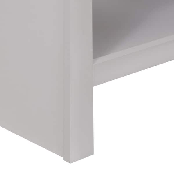 Spa Bathe Calumet 75-in Pepper Gray Undermount Double Sink Bathroom Vanity  with White with Grey Veins Engineered Stone Top in the Bathroom Vanities  with Tops department at