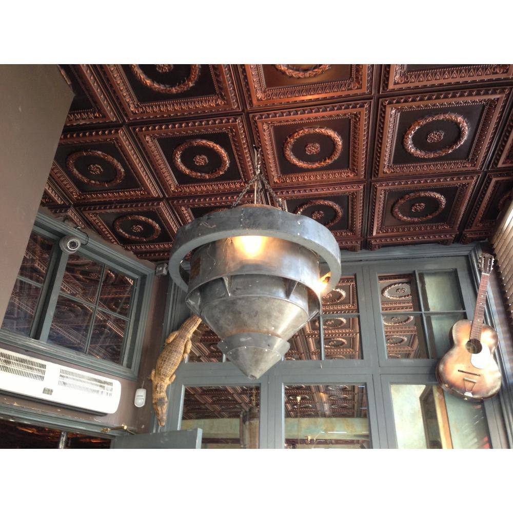 Antique Copper 2' x 4' PVC Faux Tin Ceiling Tile