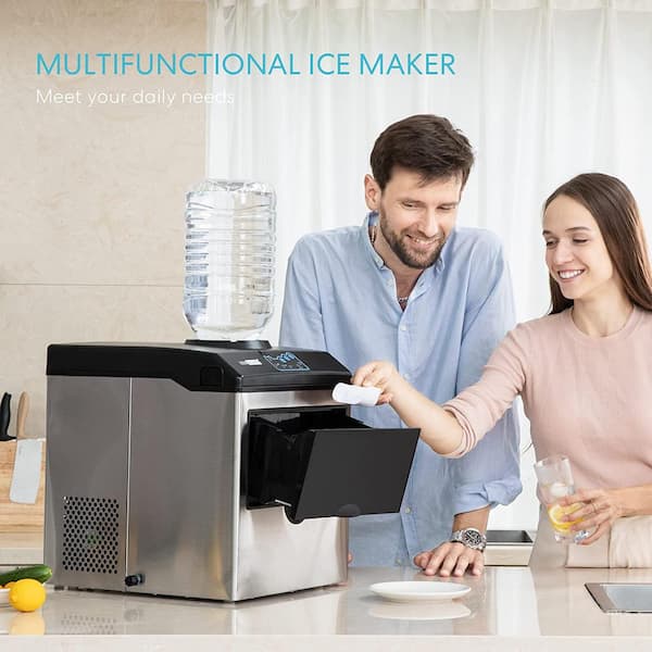 VIVOHOME Electric 26 lbs./Day Portable Ice Cube Maker in Black with Visible  Window X002W9XN6B - The Home Depot
