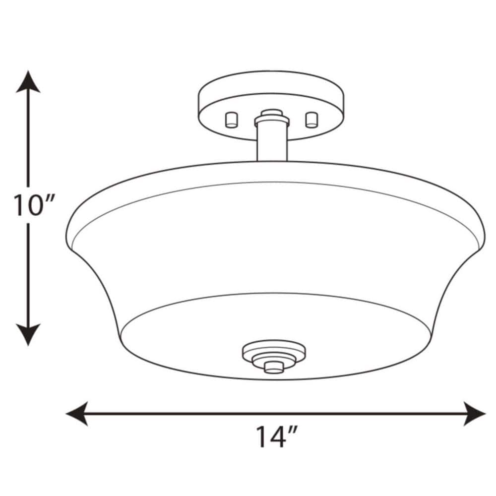 Cascadia 14" Polished Chrome Semi-Flush Convertible Light