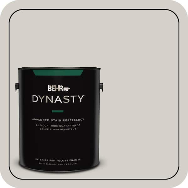 BEHR DYNASTY 1 gal. Designer Collection #DC-014 Gray View Semi-Gloss Enamel Interior Stain-Blocking Paint & Primer