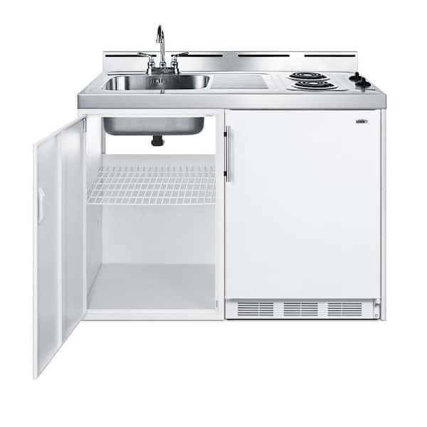 48 in. Compact Kitchen in White