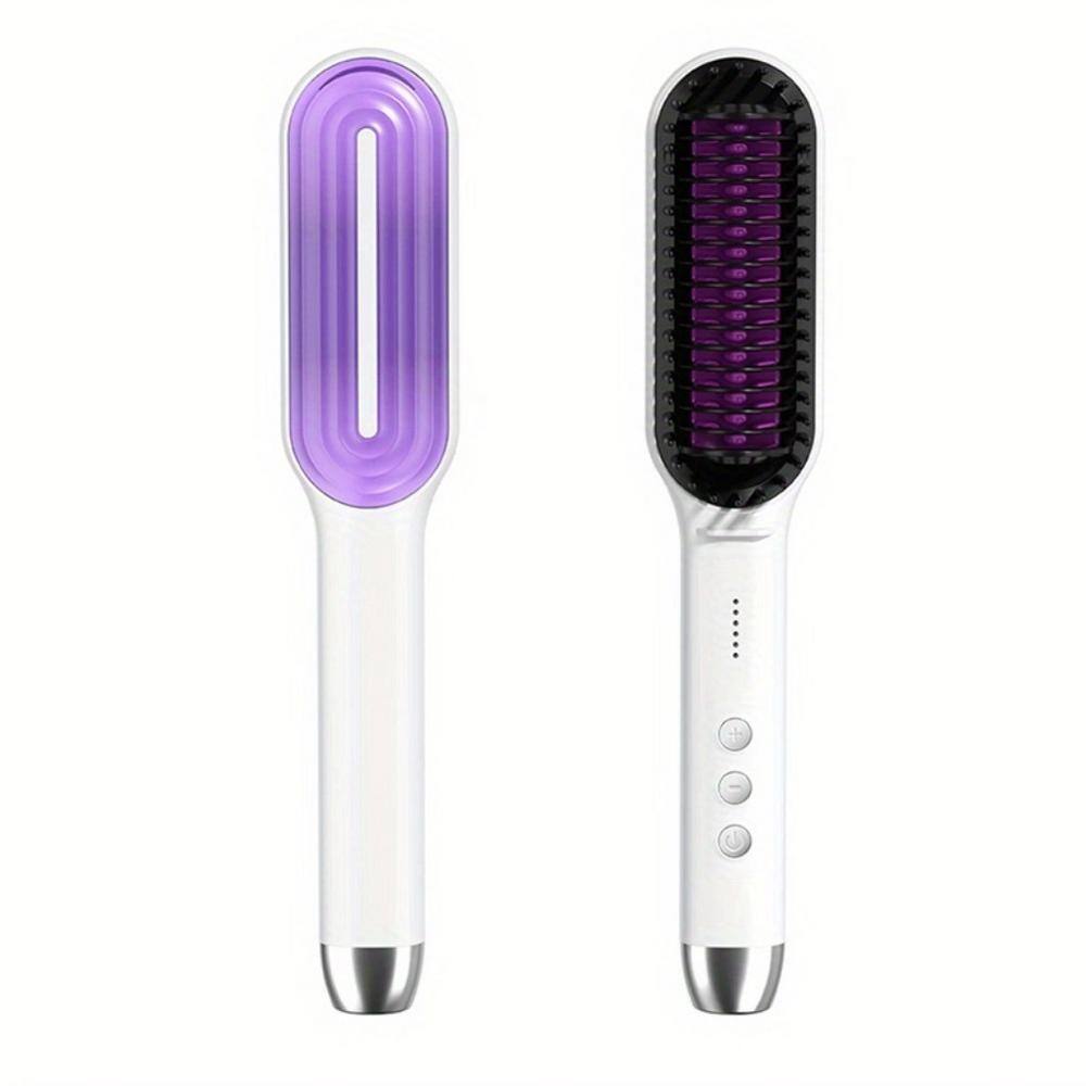 Electric Straightening Beard Comb Hairdressing Tool with 5-speed Temperatur