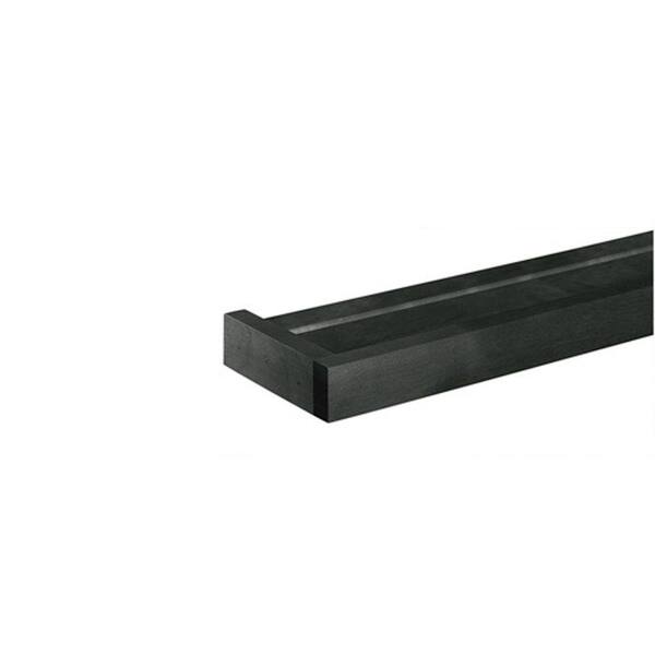 Unbranded 48 in. x 5.25 in. Black Euro Floating Wall Shelf