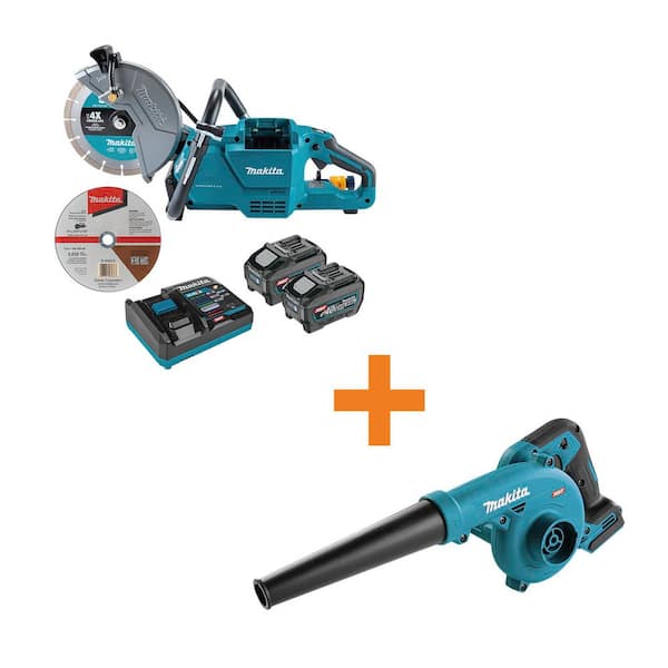 40V max XGT Brushless Cordless 9 in. Power Cutter Kit (5.0 Ah) with 40V max XGT Cordless Compact Blower (Tool only)