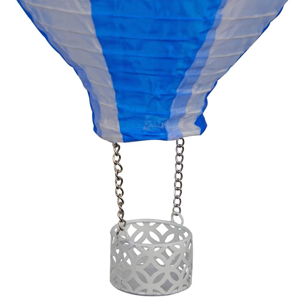Solar Blue and White Hot Air Balloon LED Light