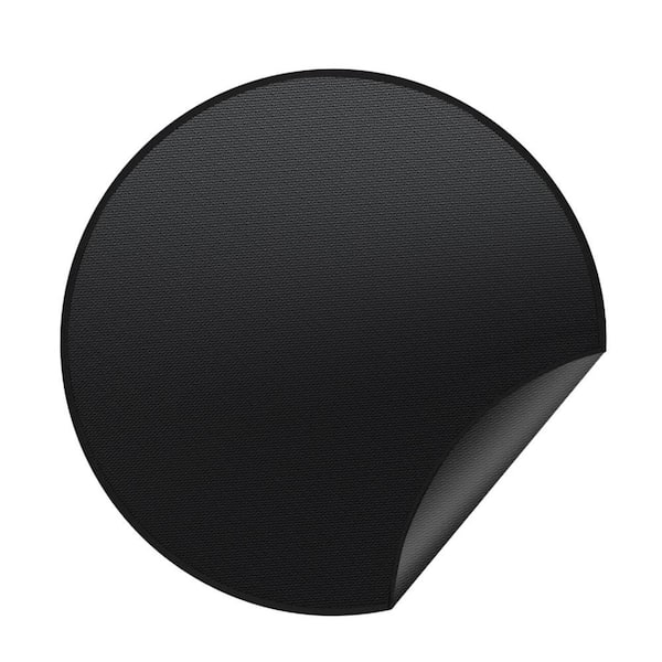 36 in. Round Fireproof Under Grill Mat for Outdoor Grill, Portable Camping Fire Pit Stove Mat for Patio, Black