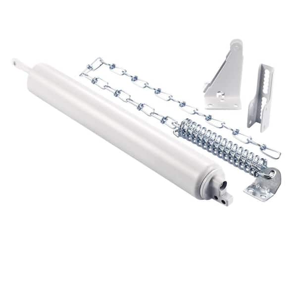 IDEAL SECURITY Heavy Storm Door Closer with Chain and Wide Jamb Bracket (White)