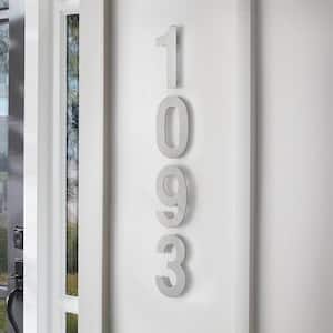 6 in. Silver Stainless Steel Floating House Number 9