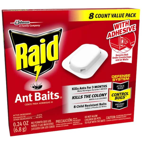 Raid 0 24 Oz Ant Baits 8 Count Scj674796 The Home Depot