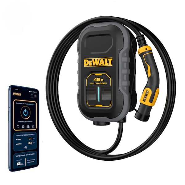 Level-2 Compact Telsa EV Charger up to 48 Amps, 240-Volt AC 11.5 Kw, 20 ft. Cable, Hardwired, Weatherproof, NACS