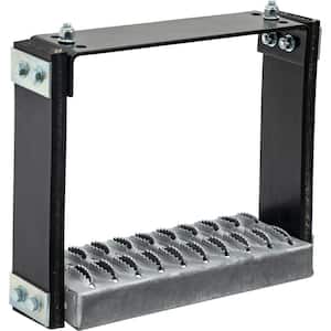 12 in. x 11 in. Flexible Rubber Step with Galvanized Steel Diamond Deck-Span Tread