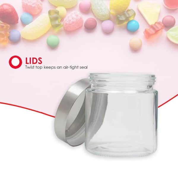 26 oz. Glass Candy Jar with Bubble Top Lid