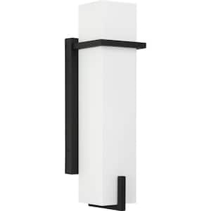 Antrim Collection 1-Light Black Modern Medium Outdoor Wall Sconce Lantern