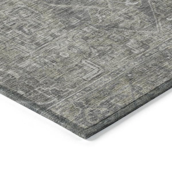 Brown and Black 10 ft. x 14 ft. Woven Oriental Rectangle Indoor/Outdoor Area Rug