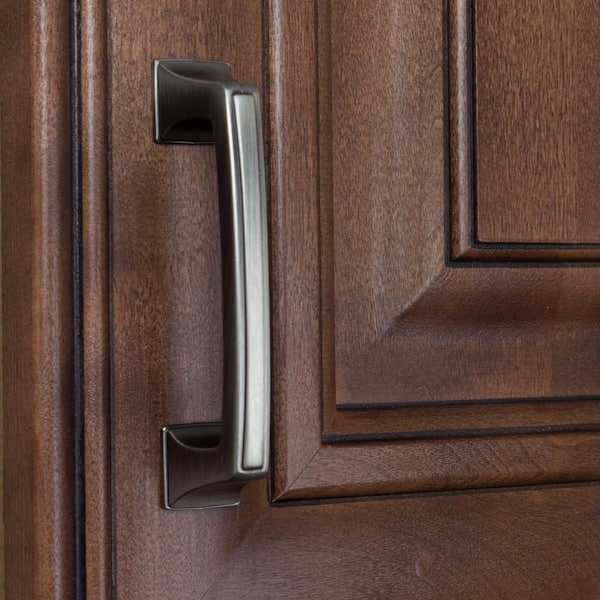 3 in. Center-to-Center Satin Pewter Deco Base Cabinet Pulls (10-Pack)