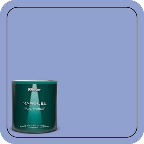 BEHR MARQUEE 1 qt. #600B-4 Pageant Song Semi-Gloss Enamel Interior Paint & Primer
