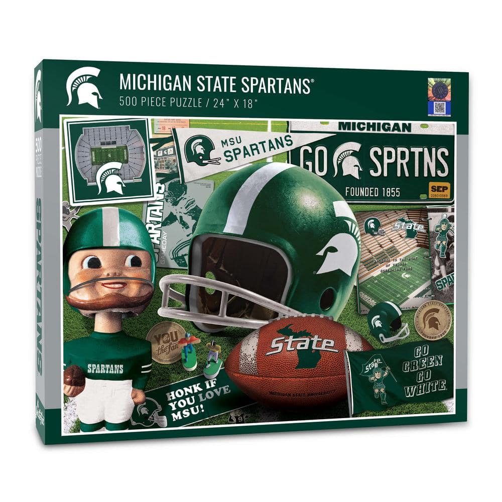 YouTheFan NCAA Michigan State Spartans Retro Series Puzzle (500-Pieces ...