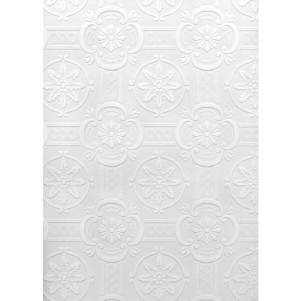 Brewster Paintable Reuben Ornate Tiles Vinyl Peelable Wallpaper (Covers 56.4 sq. ft.)
