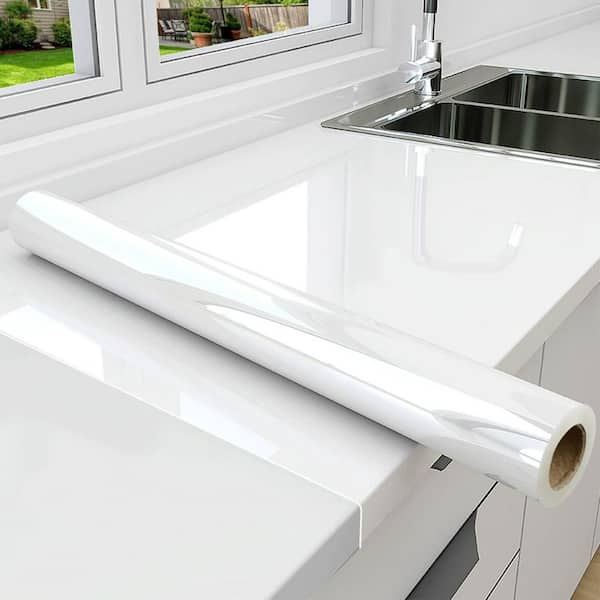 Clear Contact Paper Roll Peel and Stick Nature PVC Furniture Protective Film Table Cover Sticker, 15.7 in. x 196.85 in.