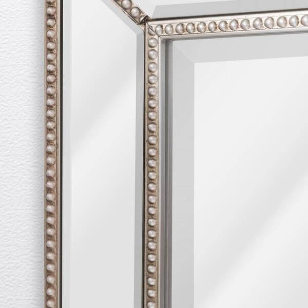 Deco Mirror 24 In W X 36 H Framed, Silver Framed Bathroom Vanity Mirror