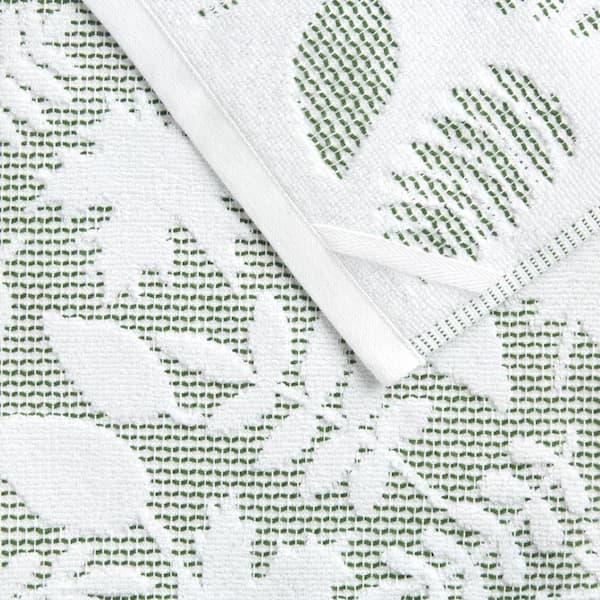 Knitted Set of 6 Kitchen Dishcloths, Leaf Green Knitted Set of 6 Kitchen Dishcloths, Leaf Green