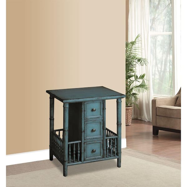 Pulaski Furniture Blue Neuton Storage Side Table