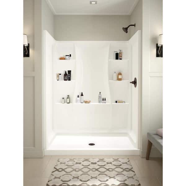 Delta Classic 400 32 in. L x 60 in. W x 74 in. H 4-Piece Alcove Shower ...