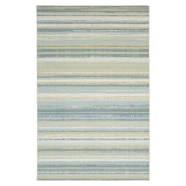 Mohawk Home Avenue Stripe Natural 6 ft. x 9 ft. Area Rug