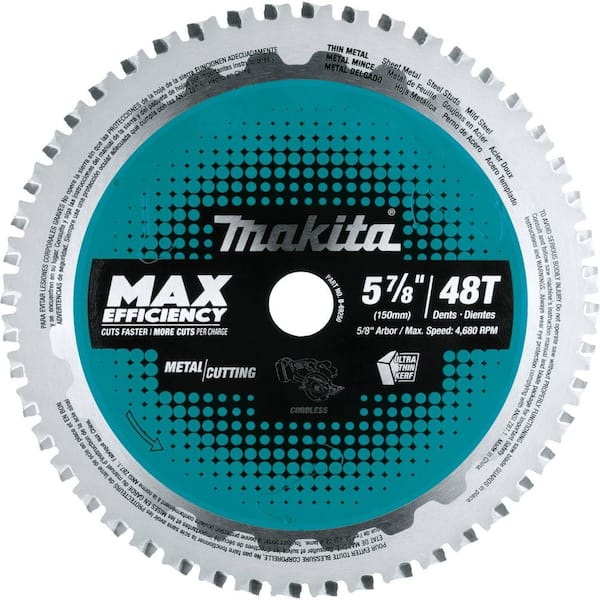 Makita 5-7/8 in. 48T Carbide-Tipped Max Efficiency Saw Blade, Thin Metal