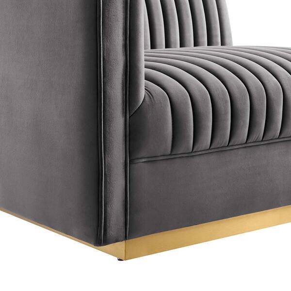 Grey Velvet Sectional — DecoDesign Furniture, Furniture Store, Miami Fl