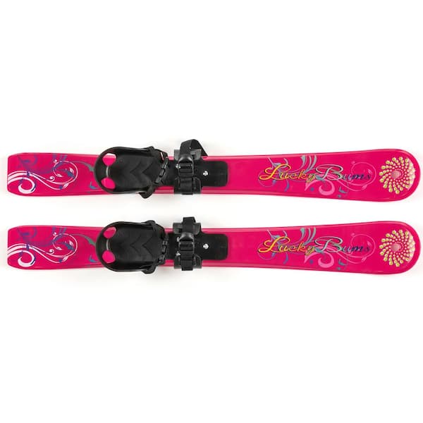 constant Fraude Drama Lucky Bums Toddler Kids Beginner Plastic Snow Skis with Adjustable  Bindings, Pink 139PN - The Home Depot