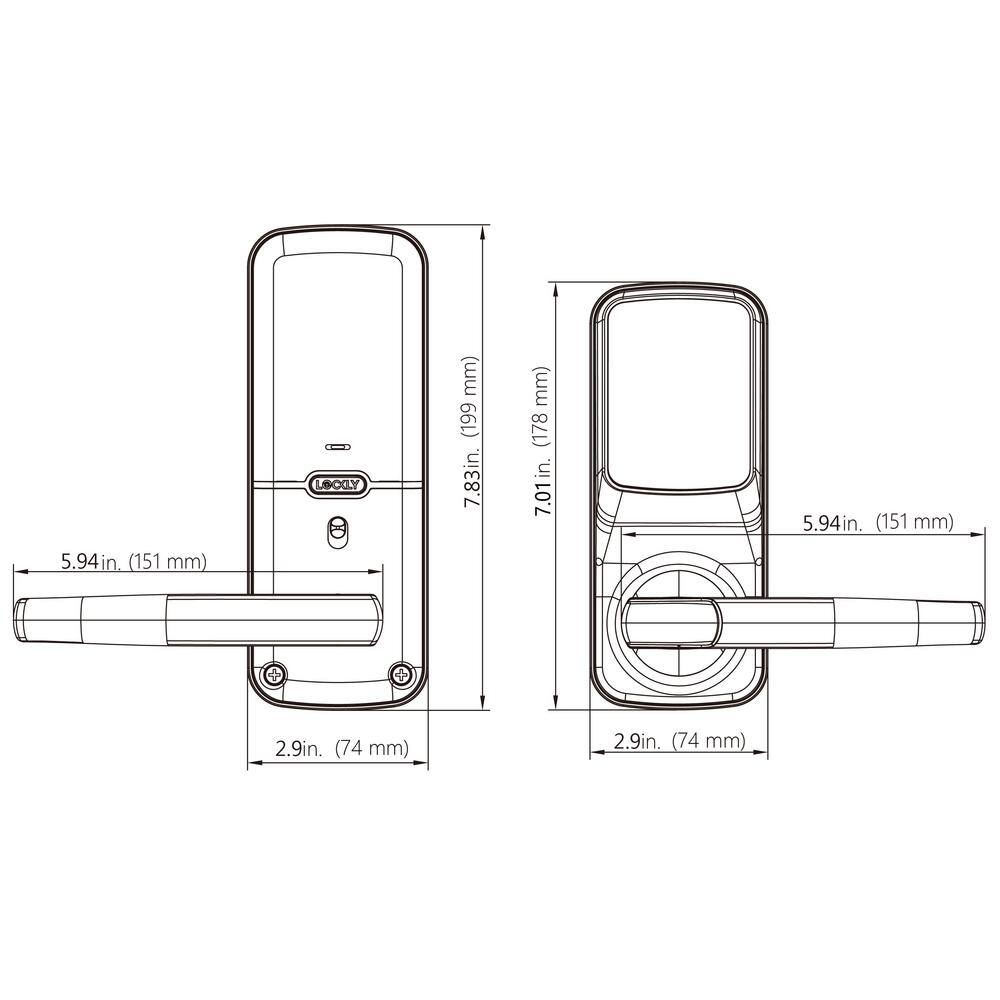 Lockly Satin Nickel Smart Door Lock with Touchscreen Keypad