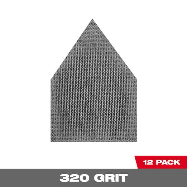 Milwaukee 3-3/4 in. 320-Grit Mesh Sanding Sheets (12-Pack) for M12 FUEL Orbital Detail Sander