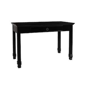 New Classic Furniture Tamarack 44 in. Rectangle Black Wood Desk with 1 Drawer
