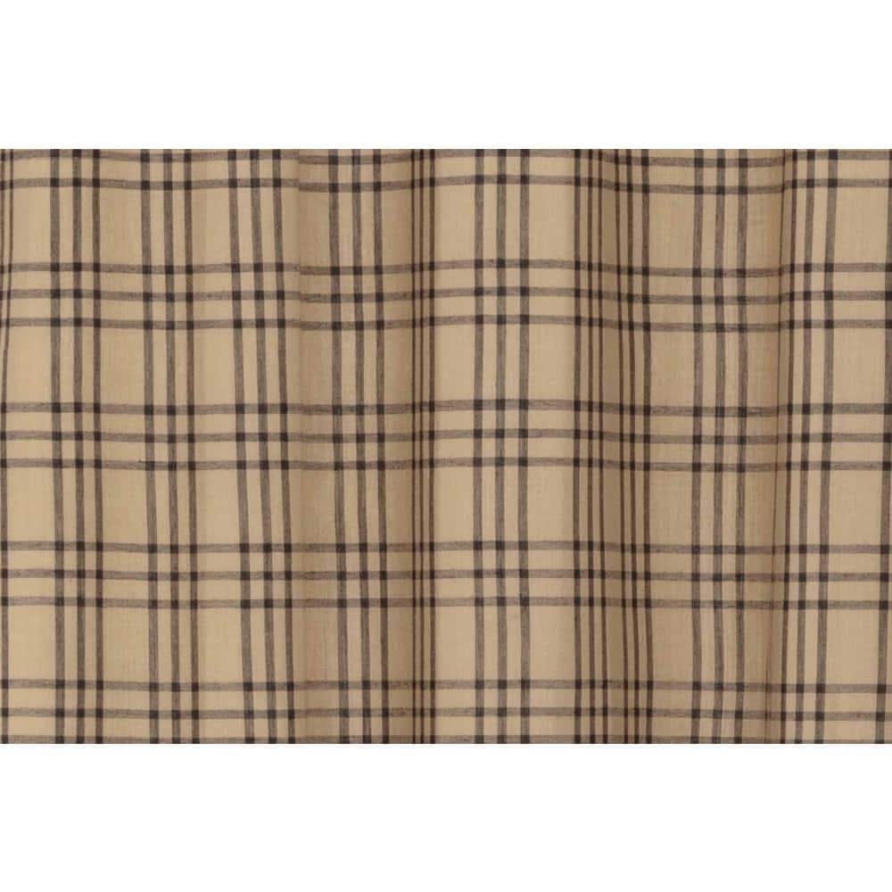 Sawyer Mill Charcoal Plaid Cotton Rod Pocket Valance