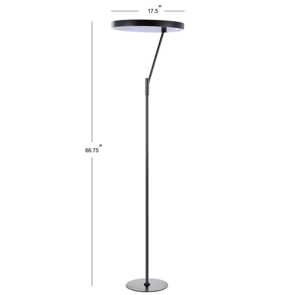 Black Arc Touch LED Metal Floor Lamp