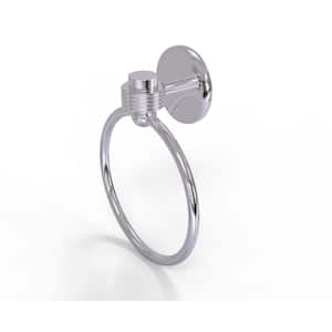 Satellite Orbit One Collection Towel Ring with Groovy Accent in Polished Chrome